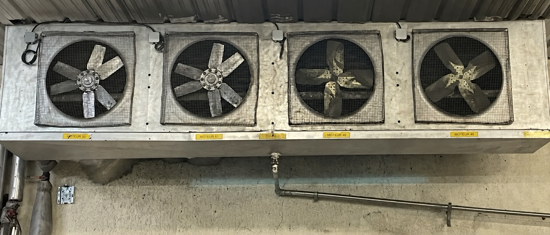 Ventilateur d'évaporateur frigorifique après nettoyage