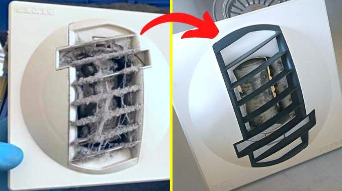 Nettoyage d'une bouche d'extraction VMC